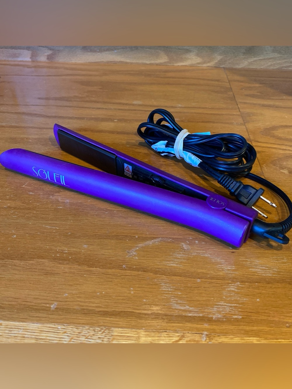 Soleil Professional Solid Ceramic Flat Iron Purple Quality Hair Straightener